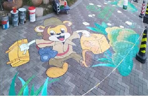 徐州夏季画地面彩绘会遇到的问题