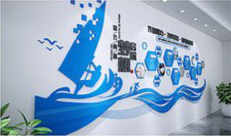 徐州海浪主题文化墙如何设计?